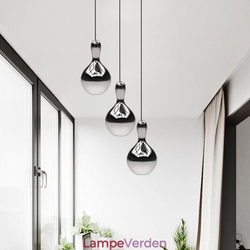 Kreativ Pendel Moderne simpelt galvaniseret glas lille loftslampe