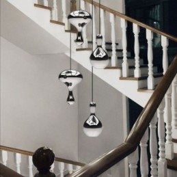 Kreativ Pendel Moderne simpelt galvaniseret glas lille loftslampe