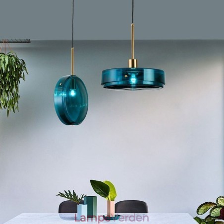 Rund kageglas hængelampe Moderne Minimalistisk Smedejernsloftslampe Rund kageglas hængelampe Moderne Minimalistisk Smedejernsloftslampe