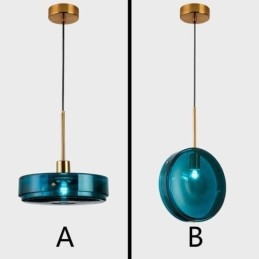 Rund kageglas hængelampe Moderne Minimalistisk Smedejernsloftslampe