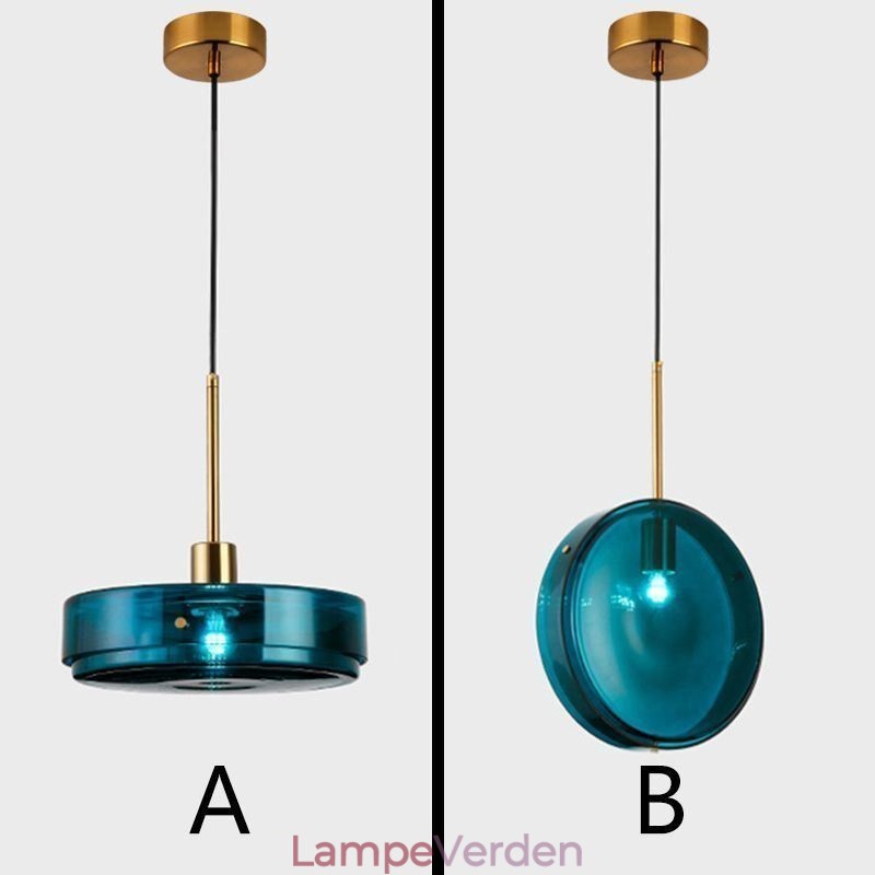 Rund kageglas hængelampe Moderne Minimalistisk Smedejernsloftslampe