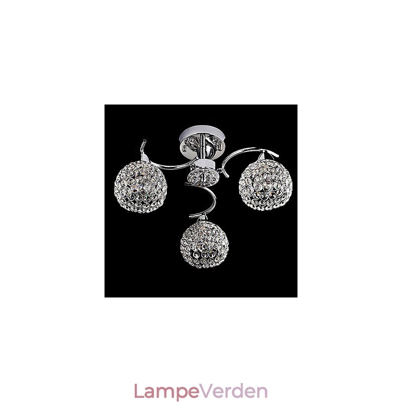 Moderne moderne krystal galvaniseret metal pendellampe Flush Mount