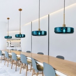 Rund kageglas hængelampe Moderne Minimalistisk Smedejernsloftslampe