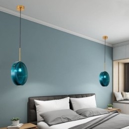 Rund kageglas hængelampe Moderne Minimalistisk Smedejernsloftslampe