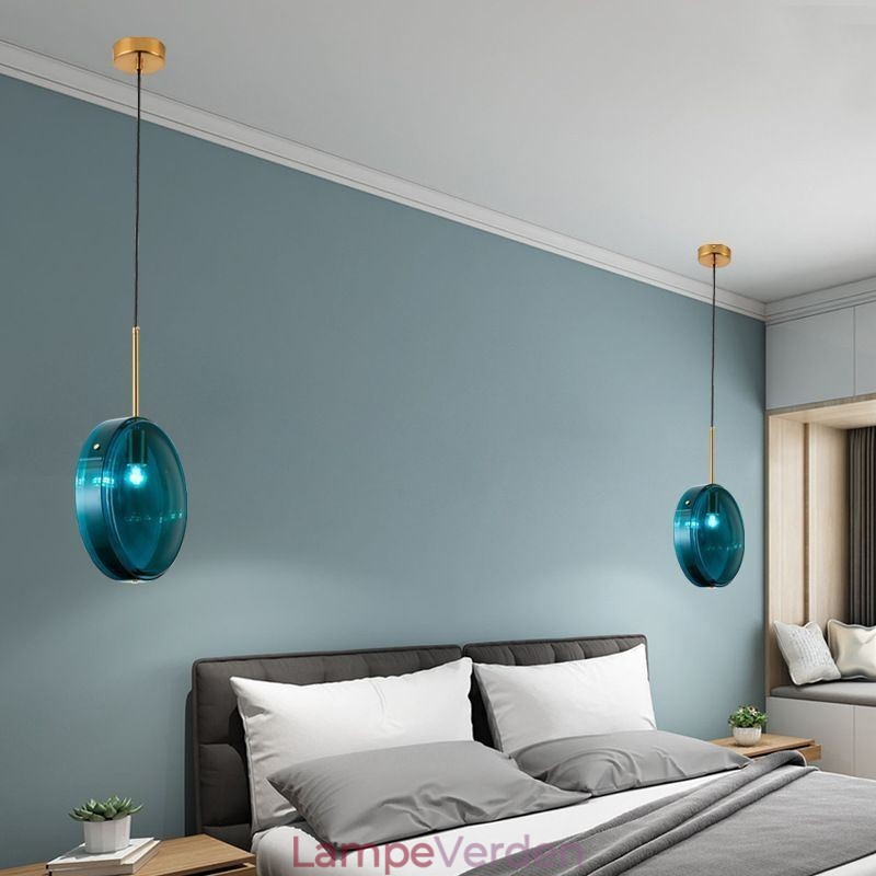 Rund kageglas hængelampe Moderne Minimalistisk Smedejernsloftslampe