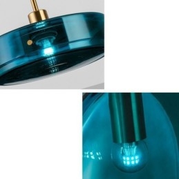 Rund kageglas hængelampe Moderne Minimalistisk Smedejernsloftslampe