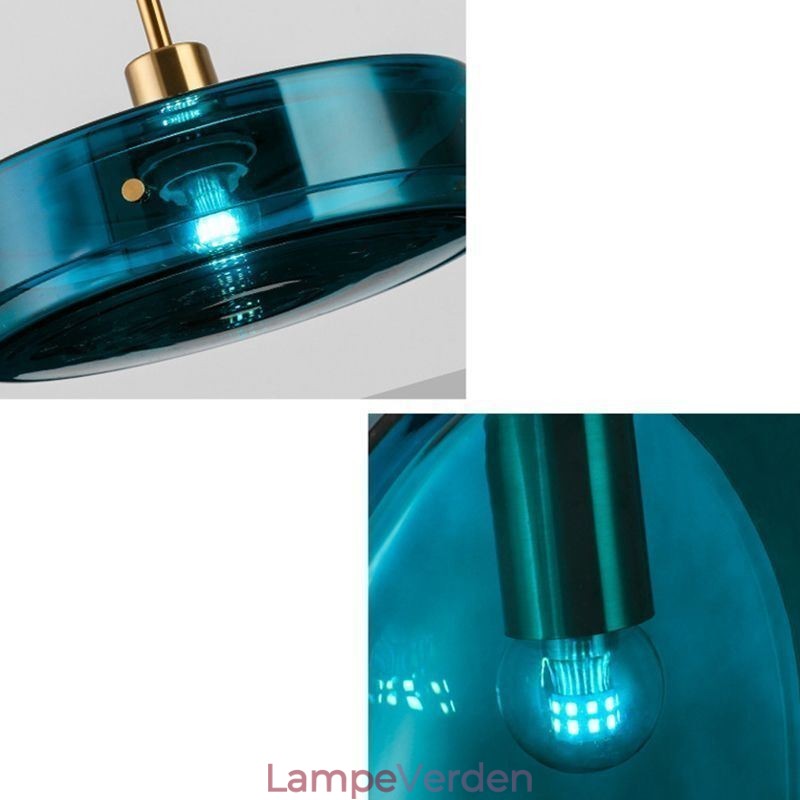 Rund kageglas hængelampe Moderne Minimalistisk Smedejernsloftslampe