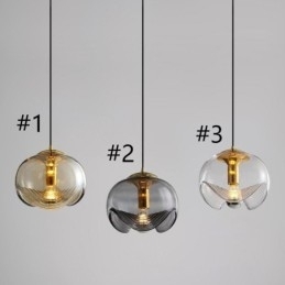 Støvdrager Glas Pendel Moderne Minimalistisk Smedejern Loftslampe