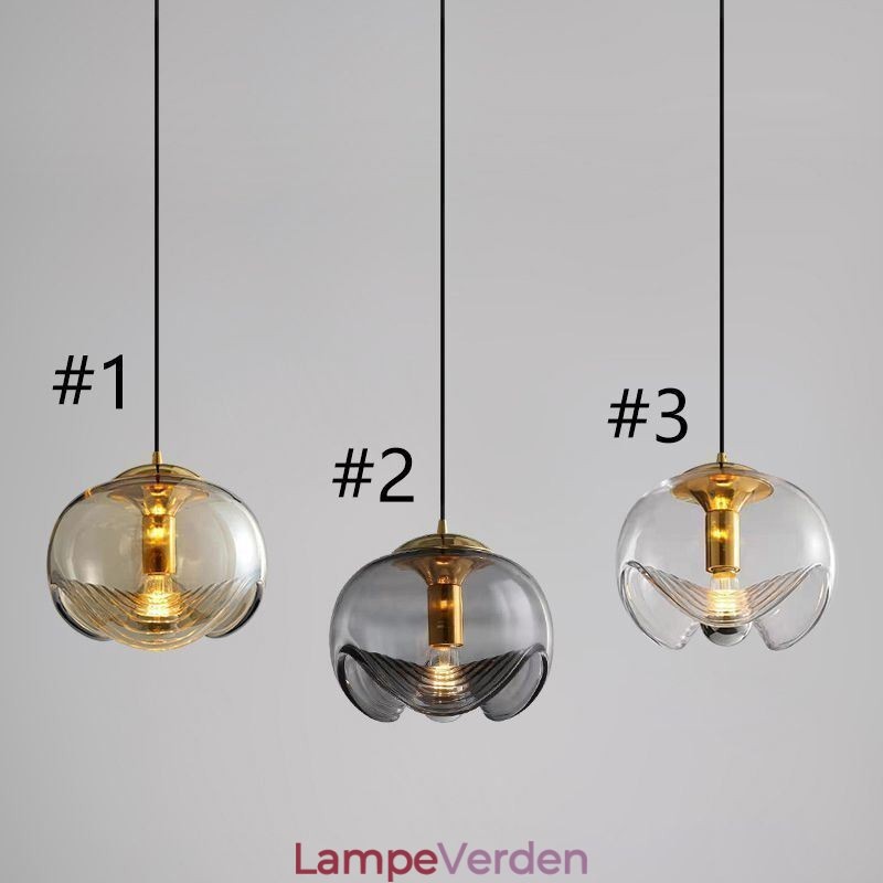Støvdrager Glas Pendel Moderne Minimalistisk Smedejern Loftslampe