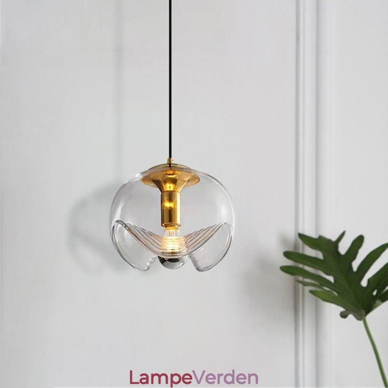 Støvdrager Glas Pendel Moderne Minimalistisk Smedejern Loftslampe