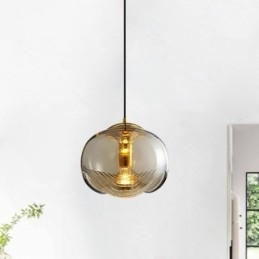 Støvdrager Glas Pendel Moderne Minimalistisk Smedejern Loftslampe