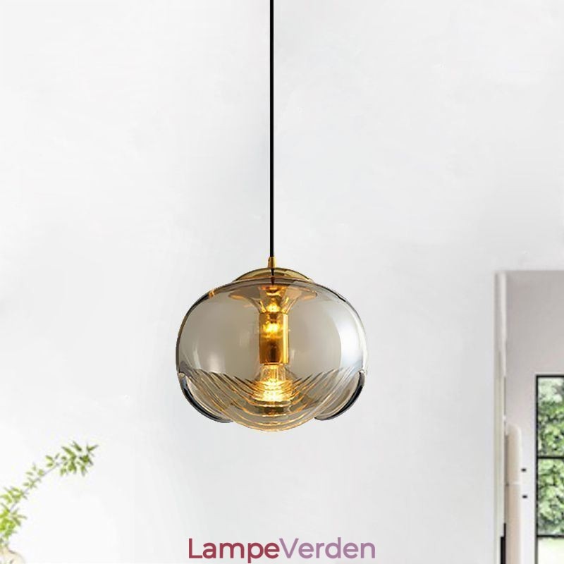 Støvdrager Glas Pendel Moderne Minimalistisk Smedejern Loftslampe