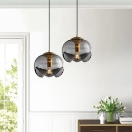 Støvdrager Glas Pendel Moderne Minimalistisk Smedejern Loftslampe