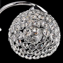 Moderne moderne krystal galvaniseret metal pendellampe Flush Mount