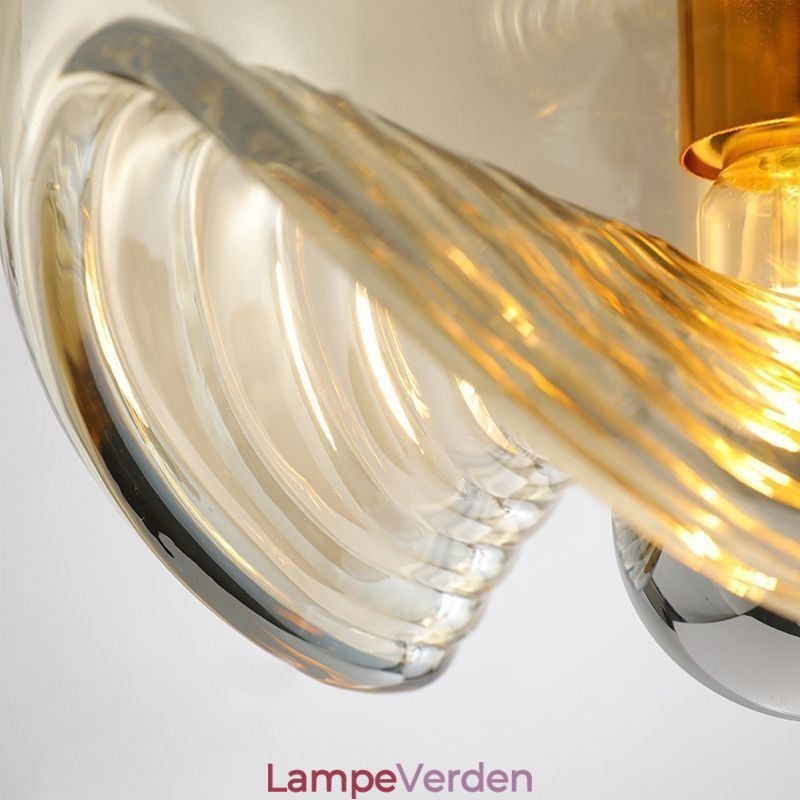 Støvdrager Glas Pendel Moderne Minimalistisk Smedejern Loftslampe