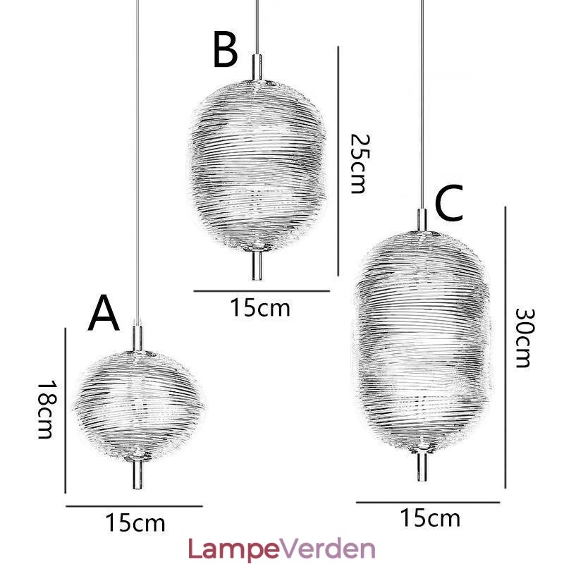 Vand Ripple Pendel Moderne Minimalistisk Smedejern Loftslampe