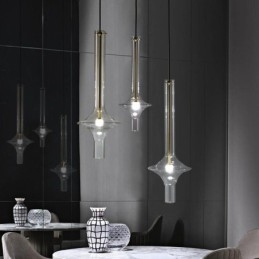 Glasrør Pendel Moderne Minimalistisk Smedejern Loftslampe