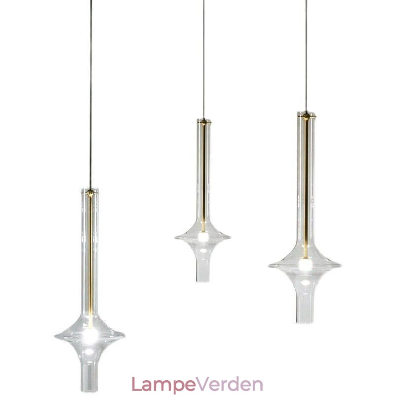 Glasrør Pendel Moderne Minimalistisk Smedejern Loftslampe