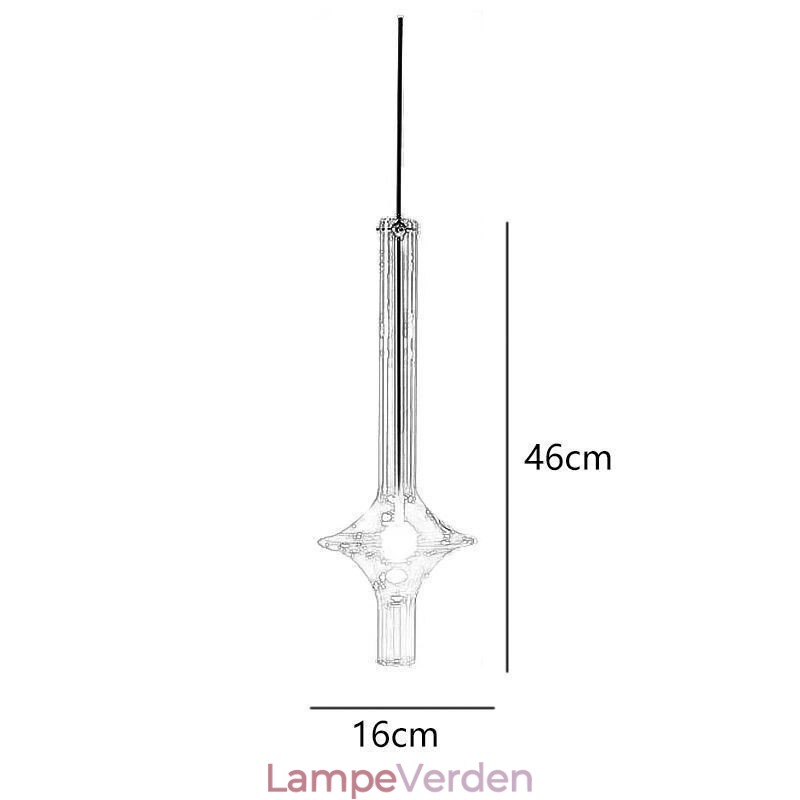Glasrør Pendel Moderne Minimalistisk Smedejern Loftslampe