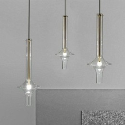 Glasrør Pendel Moderne Minimalistisk Smedejern Loftslampe
