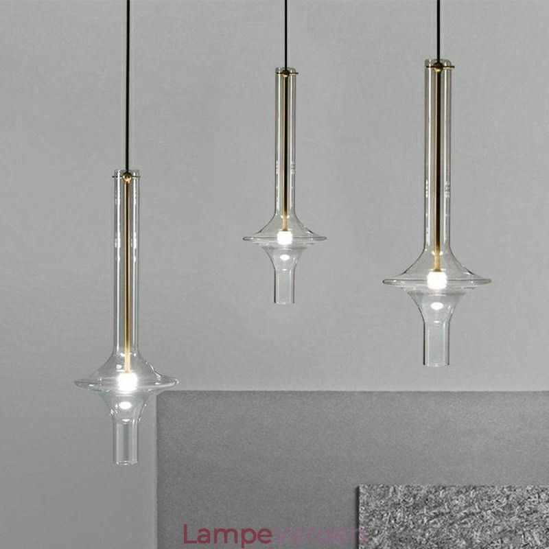 Glasrør Pendel Moderne Minimalistisk Smedejern Loftslampe