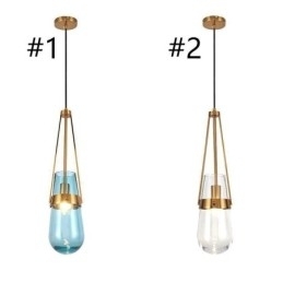 Vanddråbe glas pendel moderne minimalistisk smedejern lille loftslampe