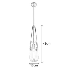Vanddråbe glas pendel moderne minimalistisk smedejern lille loftslampe