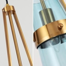 Vanddråbe glas pendel moderne minimalistisk smedejern lille loftslampe