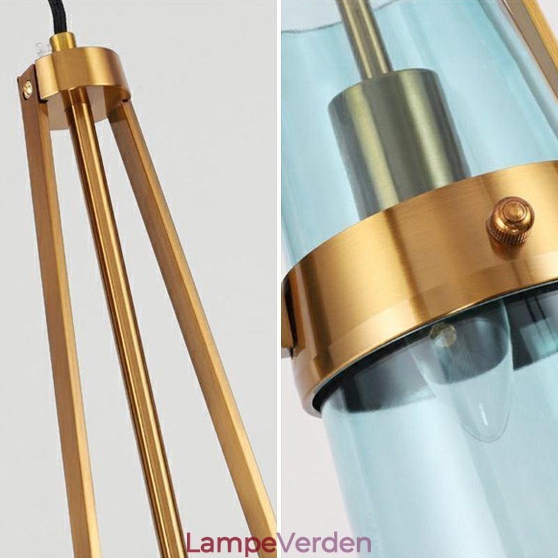 Vanddråbe glas pendel moderne minimalistisk smedejern lille loftslampe