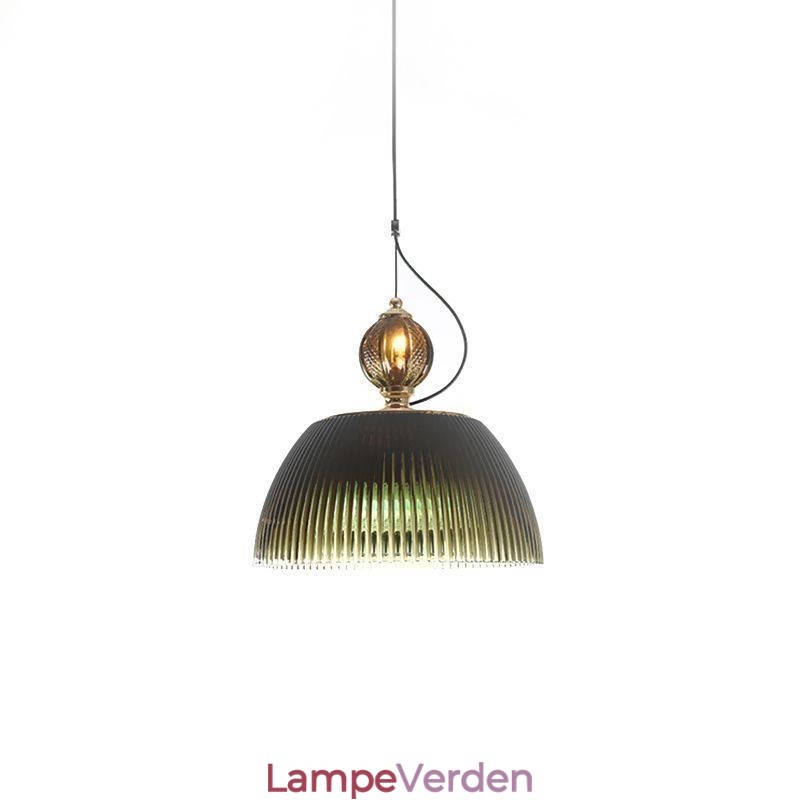 Plisseret nederdel glas pendel lys moderne minimalistisk smedejern lille loftslampe