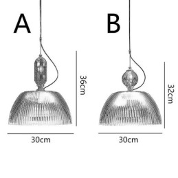 Plisseret nederdel glas pendel lys moderne minimalistisk smedejern lille loftslampe