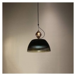Plisseret nederdel glas pendel lys moderne minimalistisk smedejern lille loftslampe