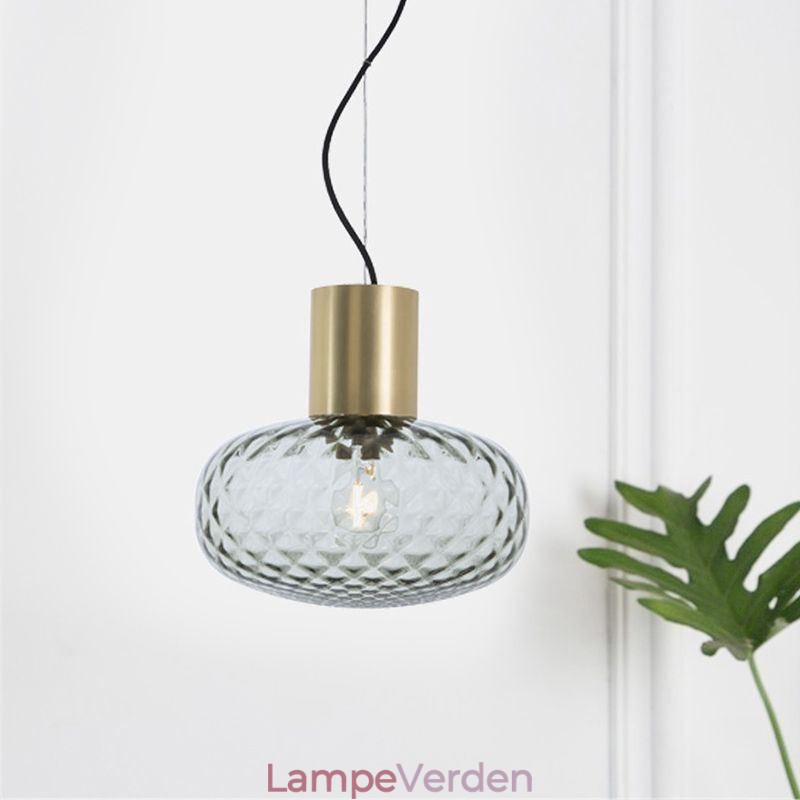 Grid Glas Pendel Light Modern Iron Simple Ceiling Light