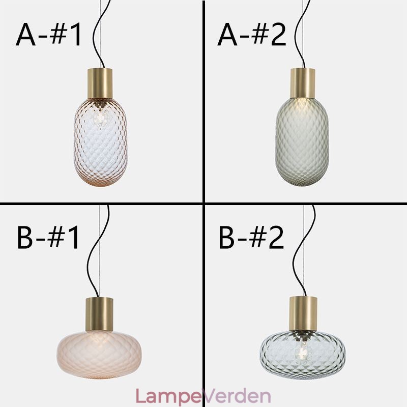 Grid Glas Pendel Light Modern Iron Simple Ceiling Light