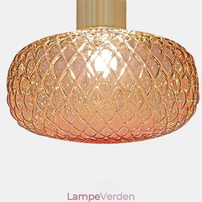 Grid Glas Pendel Light Modern Iron Simple Ceiling Light