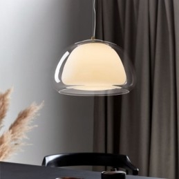Pendel Moderne Simpel Klar Glass Pudding Loftslampe
