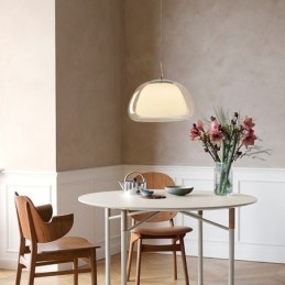 Pendel Moderne Simpel Klar Glass Pudding Loftslampe