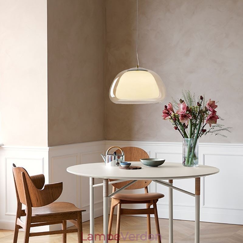 Pendel Moderne Simpel Klar Glass Pudding Loftslampe