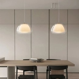 Pendel Moderne Simpel Klar Glass Pudding Loftslampe