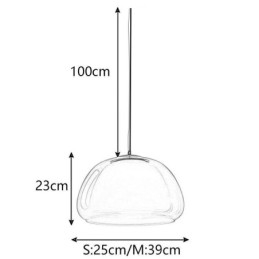Pendel Moderne Simpel Klar Glass Pudding Loftslampe