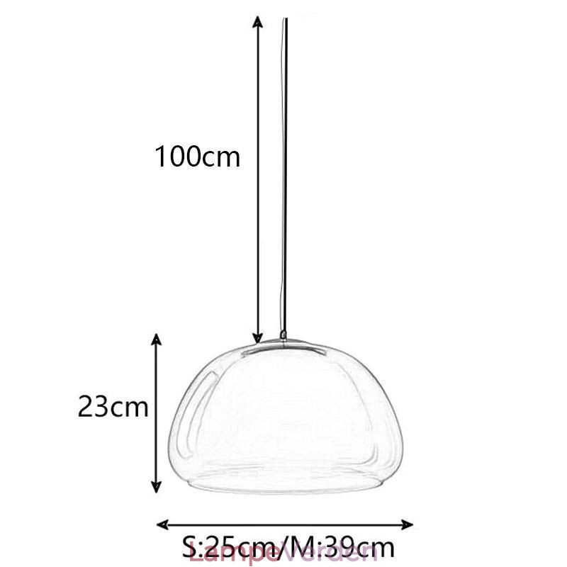Pendel Moderne Simpel Klar Glass Pudding Loftslampe