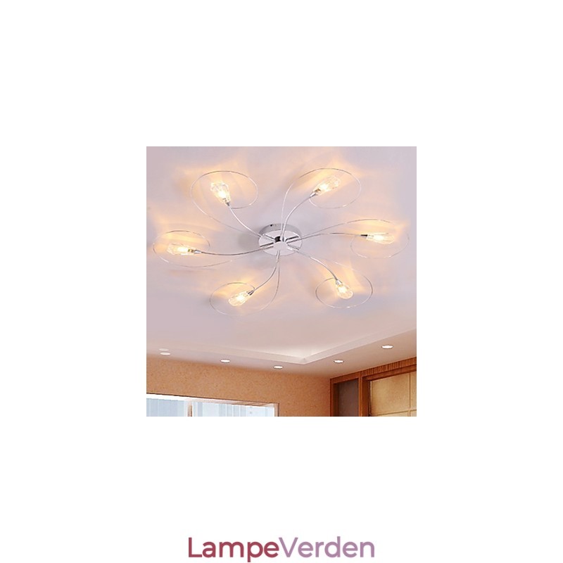 Moderne moderne galvaniseret lysekrone Flush Mount