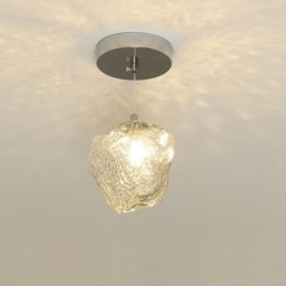 Glas Pendel Retro Dekorativ Lampe Ice Cube formet lampeskærm