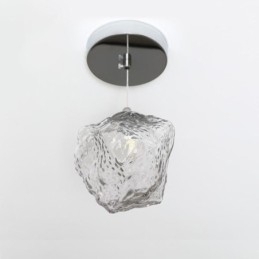 Glas Pendel Retro Dekorativ Lampe Ice Cube formet lampeskærm