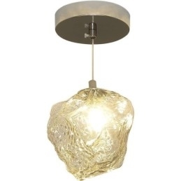 Glas Pendel Retro Dekorativ Lampe Ice Cube formet lampeskærm