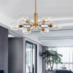 Glaspendel Moderne Minimalistisk Smedejernsloftslampe