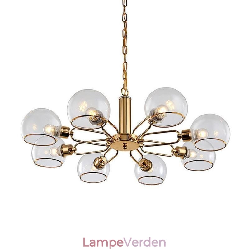 Glaspendel Moderne Minimalistisk Smedejernsloftslampe