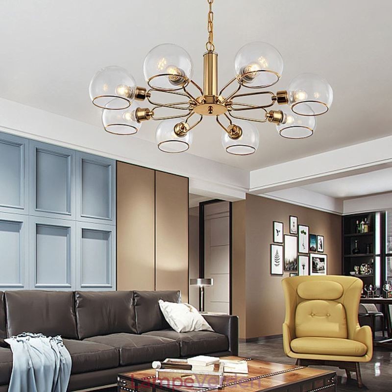 Glaspendel Moderne Minimalistisk Smedejernsloftslampe