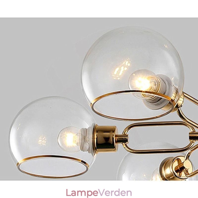 Glaspendel Moderne Minimalistisk Smedejernsloftslampe