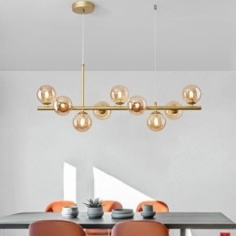 Pendel Moderne Simple Magic Beans Molecular Smedejern Glas Loftslampe